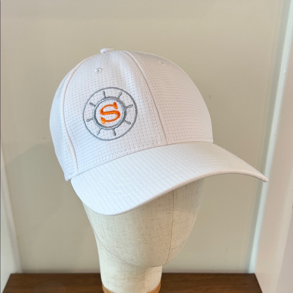 White Ventilated Adjustable Baseball Cap
